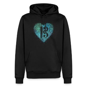 Viola clef clef Viola Music teacher - Men’s Premium Organic Hoodie - black - Front - Nico (187cm)