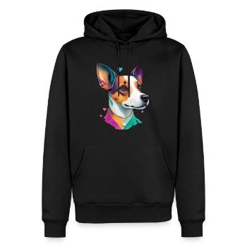 Jack Russell Terrier Hund Hunde Liebhaber Design - Männer Premium Bio Hoodie - Schwarz - Vorne - Nico (187cm)