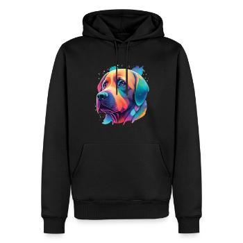 Labrador Hund ultimatives Hundeliebhaber Design - Männer Premium Bio Hoodie - Schwarz - Vorne - Nico (187cm)