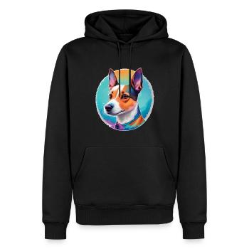 Jack Russel Hund Lieblingshund & treuer Begleiter - Männer Premium Bio Hoodie - Schwarz - Vorne - Nico (187cm)