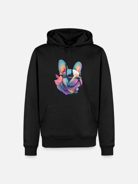 French Bulldog Dog Pet Love - Men’s Premium Organic Hoodie - black
