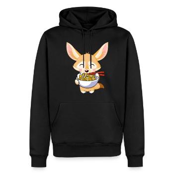 Fennec Foxes Food Ramen Noodles Fennec Foxes - Men’s Premium Organic Hoodie - black - Front - Nico (187cm)