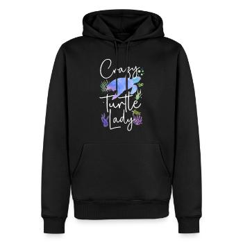 Sea Turtle Tortoise Watercolor - Männer Premium Bio Hoodie - Schwarz - Vorne - Nico (187cm)