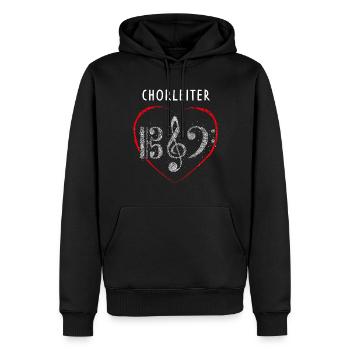 Chorleiter Chor Notenschlüssel Musikverein Musik - Männer Premium Bio Hoodie - Schwarz - Vorne - Nico (187cm)