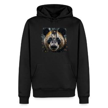 Pandas realistic Panda Großer Panda - Männer Premium Bio Hoodie - Schwarz - Vorne - Nico (187cm)