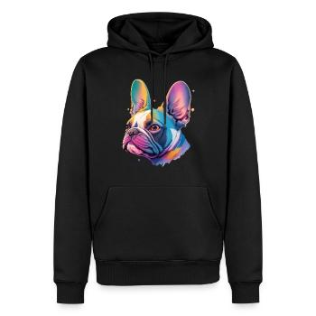 Bouledogue Français Fidèles Chiens Ami Chien - Sweat à capuche Premium bio Homme - noir - Devant - Nico (187cm)