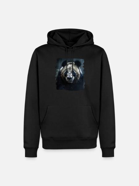 Pandas realistic Panda Großer Panda - Männer Premium Bio Hoodie - Schwarz