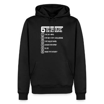 Drôle Lol Nerd Informaticien - Sweat à capuche Premium bio Homme - noir - Devant - Nico (187cm)