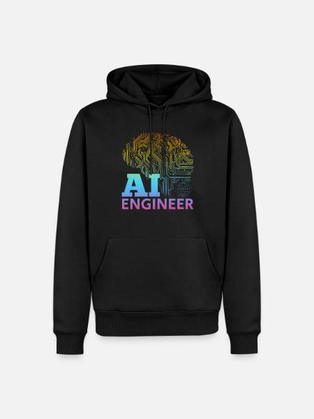 AI Engineer - Ai Artificial Intelligence Machine L - Männer Premium Bio Hoodie - Schwarz