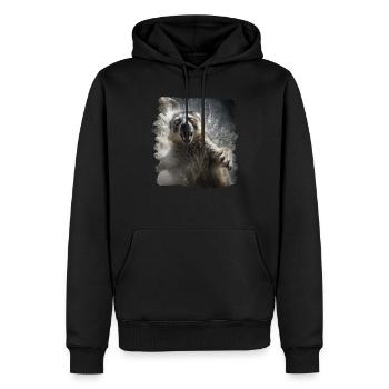 Lémuriens Suricates réalistes Lémurien - Sweat à capuche Premium bio Homme - noir - Devant - Nico (187cm)