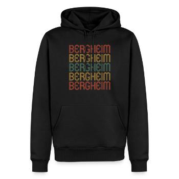 Bergheimerin Bergheimer Bergheim - Sweat à capuche Premium bio Homme - noir - Devant - Nico (187cm)
