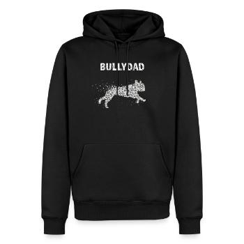 Bully Dad Français Bulldog Dog Daddy Dogs - Sweat à capuche Premium bio Homme - noir - Devant - Nico (187cm)