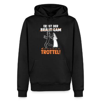 Bräutigam Hochzeit Heiraten Junggesellenabschied - Männer Premium Bio Hoodie - Schwarz - Vorne - Nico (187cm)