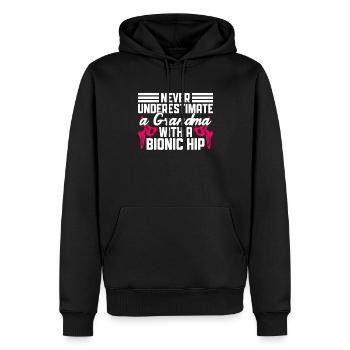 Bionisches Hüftdesign Für Einen Überlebenden Einer - Sweat à capuche Premium bio Homme - noir - Devant - Nico (187cm)