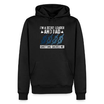 Pfadfinder-vater-design Für Einen - Sweat à capuche Premium bio Homme - noir - Devant - Nico (187cm)