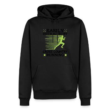 Cross-country-laufdesign Für Cc Runner Xc-laufen - Männer Premium Bio Hoodie - Schwarz - Vorne - Nico (187cm)