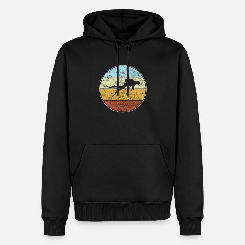 Tauchen Retro - Männer Premium Bio Hoodie - Schwarz