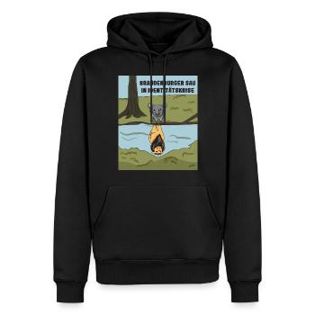 Wildschwein fühlt sich als Löwe / Löwin - Männer Premium Bio Hoodie - Schwarz - Vorne - Nico (187cm)