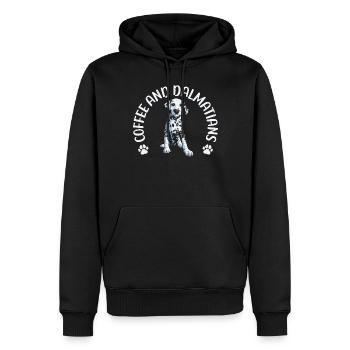Cadeaux pour les amoureux dalmates - Sweat à capuche Premium bio Homme - noir - Devant - Nico (187cm)
