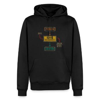 Beruf: Hr-manager Im Personalwesen - Männer Premium Bio Hoodie - Schwarz - Vorne - Nico (187cm)
