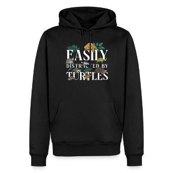 Sea Turtle Tortoise Easily - Männer Premium Bio Hoodie - Schwarz - Vorne - Nico (187cm)