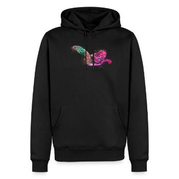Sea Turtle Tortoise Watercolor - Männer Premium Bio Hoodie - Schwarz - Vorne - Nico (187cm)