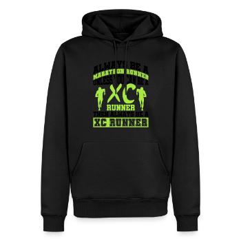 Cross-country-laufdesign Für Einen Xc-läufer - Sweat à capuche Premium bio Homme - noir - Devant - Nico (187cm)