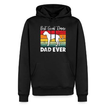 Great Dane Gifts - Männer Premium Bio Hoodie - Schwarz - Vorne - Nico (187cm)