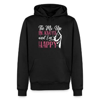 Aerial Silk Akrobatik Circus Aerialist - Männer Premium Bio Hoodie - Schwarz - Vorne - Nico (187cm)