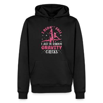 Acrobatie aérienne sur soie Cirque Acrobatique - Sweat à capuche Premium bio Homme - noir - Devant - Nico (187cm)