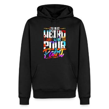 Fluid Painting Flüssiges Malen - Männer Premium Bio Hoodie - Schwarz - Vorne - Nico (187cm)