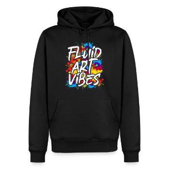 Fluid Painting Fluid Art Vibes - Men’s Premium Organic Hoodie - black - Front - Nico (187cm)
