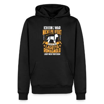 Lagotto Romagnolo liebt mich Wasserhund - Männer Premium Bio Hoodie - Schwarz - Vorne - Nico (187cm)