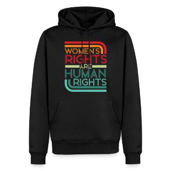 Feminist Retro Women's Rights Are - Männer Premium Bio Hoodie - Schwarz - Vorne - Nico (187cm)