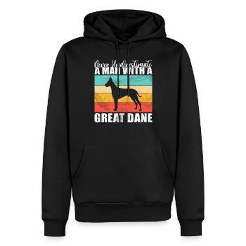 Great Dane Gifts - Männer Premium Bio Hoodie - Schwarz - Vorne - Nico (187cm)