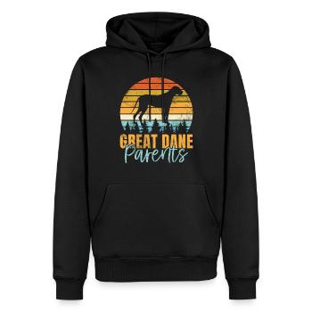Great Dane Gifts - Männer Premium Bio Hoodie - Schwarz - Vorne - Nico (187cm)