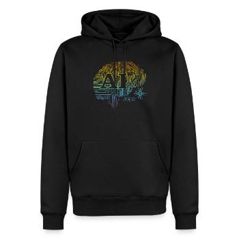 Machine Learning Ai Artificial Intelligence - Männer Premium Bio Hoodie - Schwarz - Vorne - Nico (187cm)