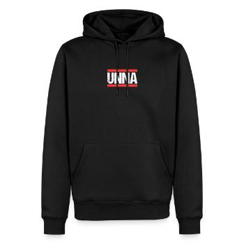 Unnaerin Unnaer Unna - Sweat à capuche Premium bio Homme - noir - Devant - Nico (187cm)