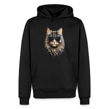 Cool Norwegian Forest Cat Cat Cat Lover - Men’s Premium Organic Hoodie - black - Front - Nico (187cm)