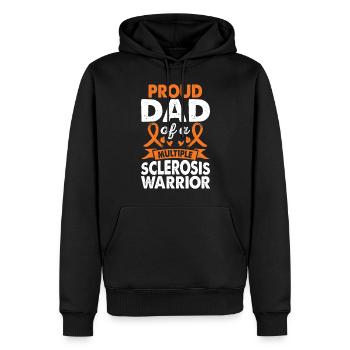 Vater Der Multiplen Sklerose Warrior Awareness - Männer Premium Bio Hoodie - Schwarz - Vorne - Nico (187cm)
