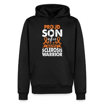 Son Multiple Sclerosis Warrior Awareness Month - Men’s Premium Organic Hoodie - black - Front - Nico (187cm)