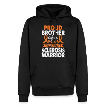 Bruder Der Multiplen Sklerose Warrior Awareness - Männer Premium Bio Hoodie - Schwarz - Vorne - Nico (187cm)