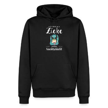 Krankenschwester I Nachteule im Nachtdienst für - Männer Premium Bio Hoodie - Schwarz - Vorne - Nico (187cm)