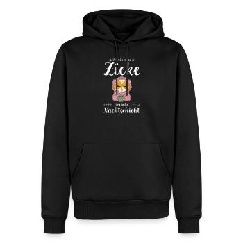 Krankenschwester I Nachteule im Nachtdienst für - Männer Premium Bio Hoodie - Schwarz - Vorne - Nico (187cm)