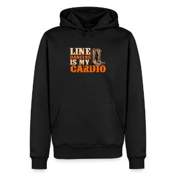 Line dancing is my cardio, line dancing - Männer Premium Bio Hoodie - Schwarz - Vorne - Nico (187cm)