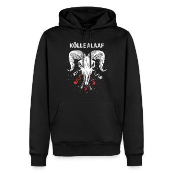 Kölle Alaaf Karneval Konfetti Fussball Rot Weiß - Männer Premium Bio Hoodie - Schwarz - Vorne - Nico (187cm)