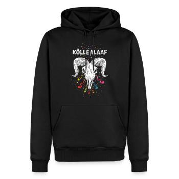 Kölle Alaaf Kölner Karneval Konfetti 5. Jahreszeit - Männer Premium Bio Hoodie - Schwarz - Vorne - Nico (187cm)