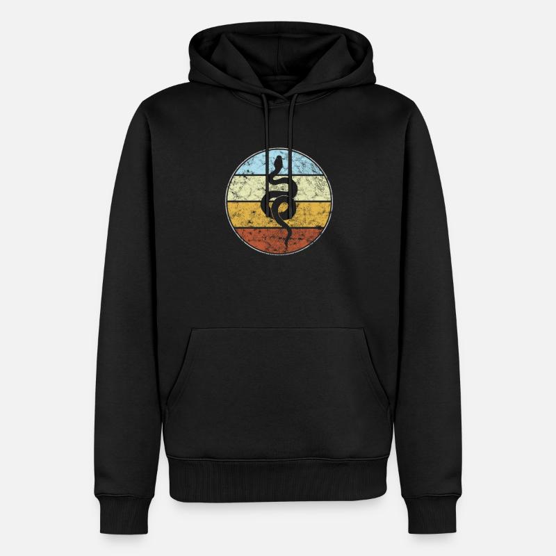 Serpent Rétro - Sweat à capuche Premium bio Homme - noir
