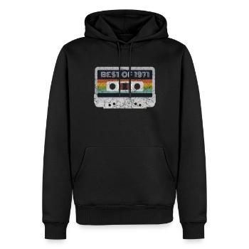 1971 Jahrgang | Best of 1971 | 1971 Retro Musik - Männer Premium Bio Hoodie - Schwarz - Vorne - Nico (187cm)