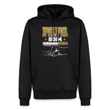 Father-to-be - Dad 2024 loading - Men’s Premium Organic Hoodie - black - Front - Nico (187cm)